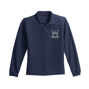 LONG SLEEVE POLO (NAVY) - PRE-K