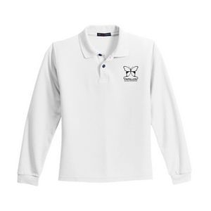 LONG SLEEVE POLO (WHITE) - PRE-K